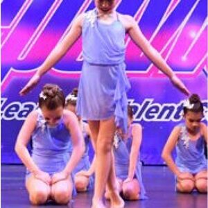 Weissman large child, LC, beautiful periwinkle color, lyrical dance costume